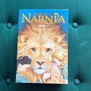 Regal Blue and Gold Lion Illustration